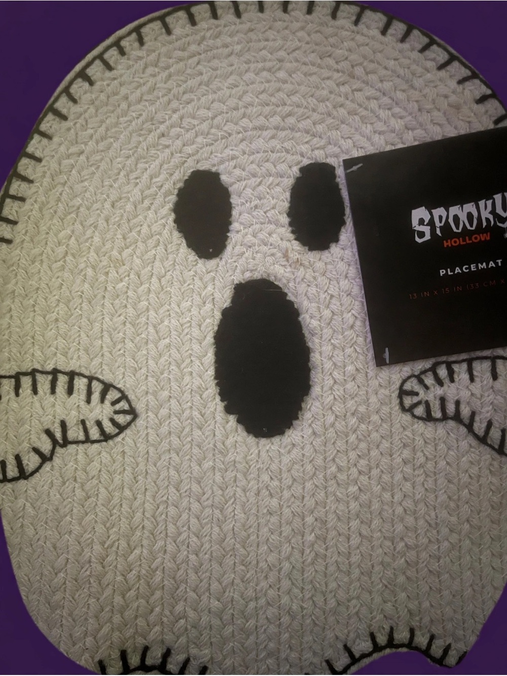 Ghost Placemat and Ghost Tray Set - White - Picture 6 of 7